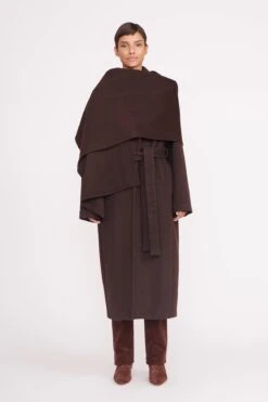 CARVER COAT | DARK CHOCOLATE -Staud Store 035 230605 Staud Fall Ecom 01207 web