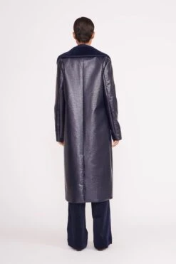 VARNISHES COAT | NAVY -Staud Store 042 230605 Staud Fall Ecom 01427 web