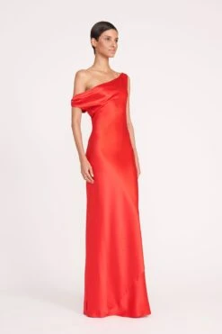 ASHANTI DRESS | RED ROSE -Staud Store 125 ASHANTI DRESS SPICY RED 0894 web