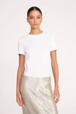 TULIP SKIRT | SILVER -Staud Store 2 INGRID TOP TULIP SKIRT SILVER 0231 web