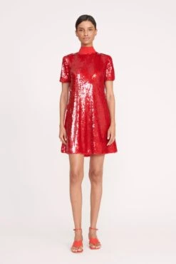 MINI ILANA DRESS | POINSETTIA SEQUINS
