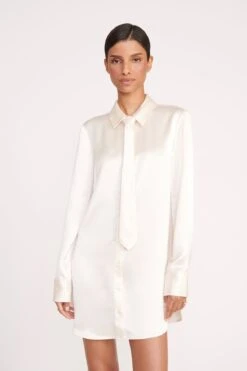 TABITHA DRESS | IVORY -Staud Store 271 TABITHA TUNIC IVORY BLACK 0213 web