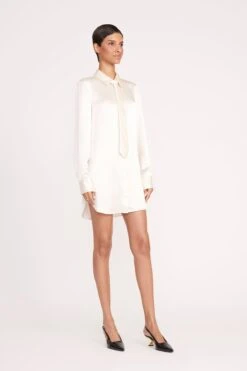 TABITHA DRESS | IVORY -Staud Store 273 TABITHA TUNIC IVORY BLACK 0207 web