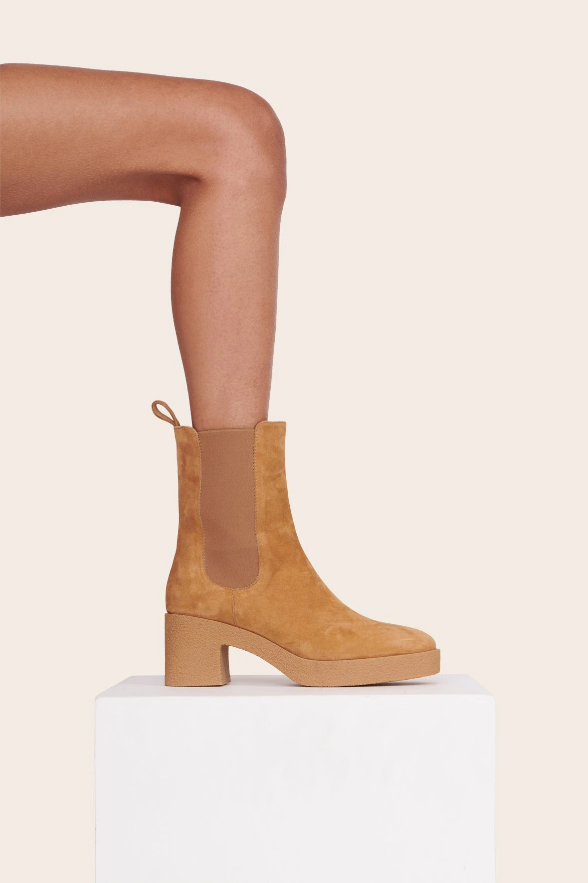 CYBIL BOOT | CASHEW SUEDE CYBIL BOOT | CASHEW SUEDE -Staud Store 34 1328 CASH 00189 web