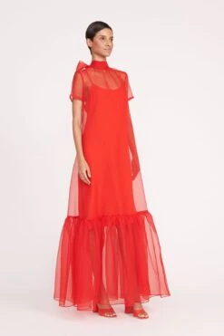 CALLUNA DRESS | RED ROSE -Staud Store 89 CALLUNA DRESS RED ROSE 1048 web