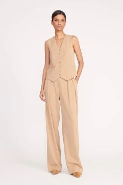 BRETT VEST | CAMEL -Staud Store 9 BRETT VEST CAMEL 0048 web