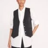 BRETT VEST | BLACK -Staud Store 97 BRETT VEST BLACK SUITING LUISA BLACK 1015 web