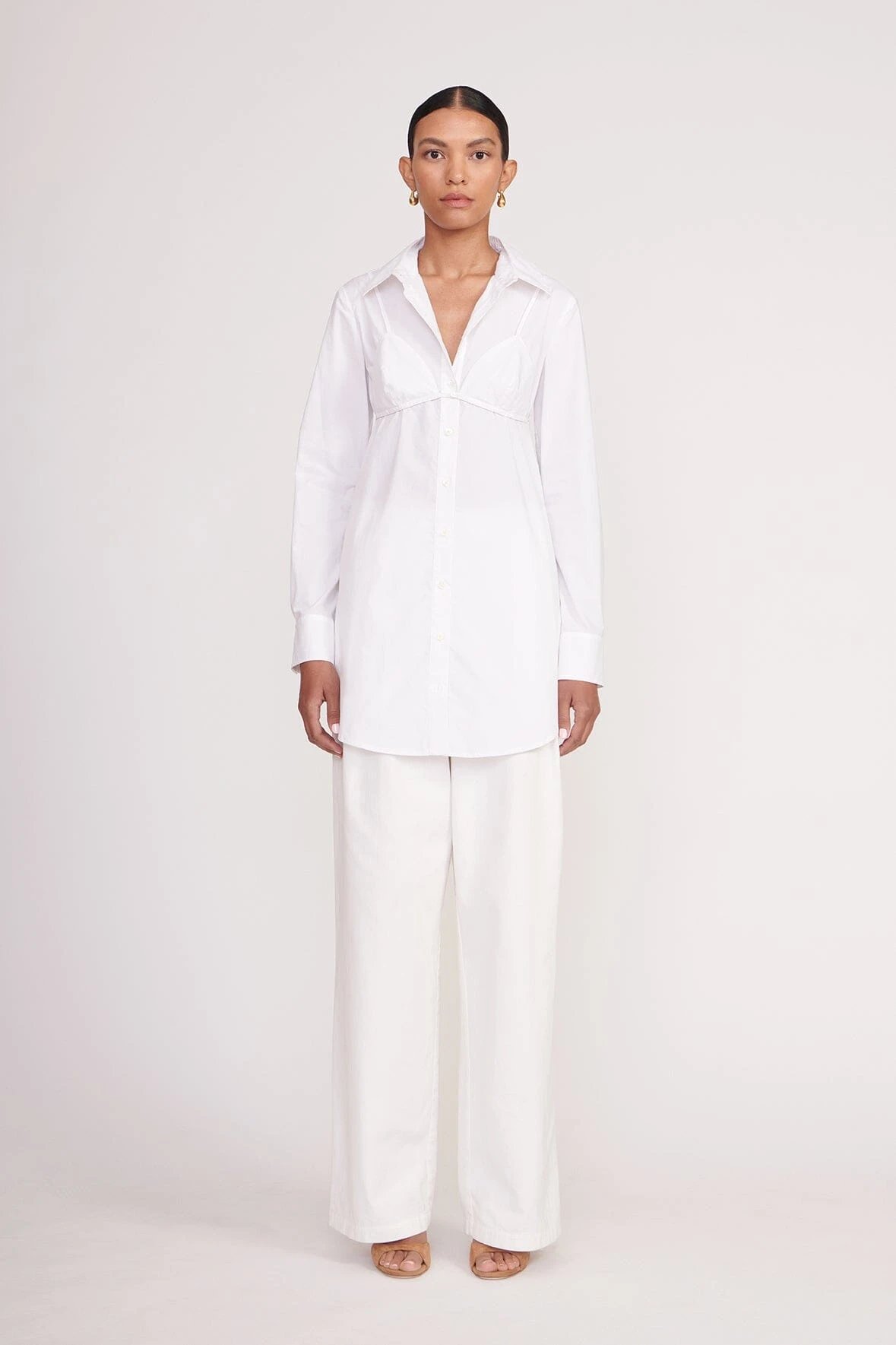 ALITA TUNIC | WHITE ALITA TUNIC | WHITE -Staud Store Alita Tunic White Luisa Pant Ivory 00238 web