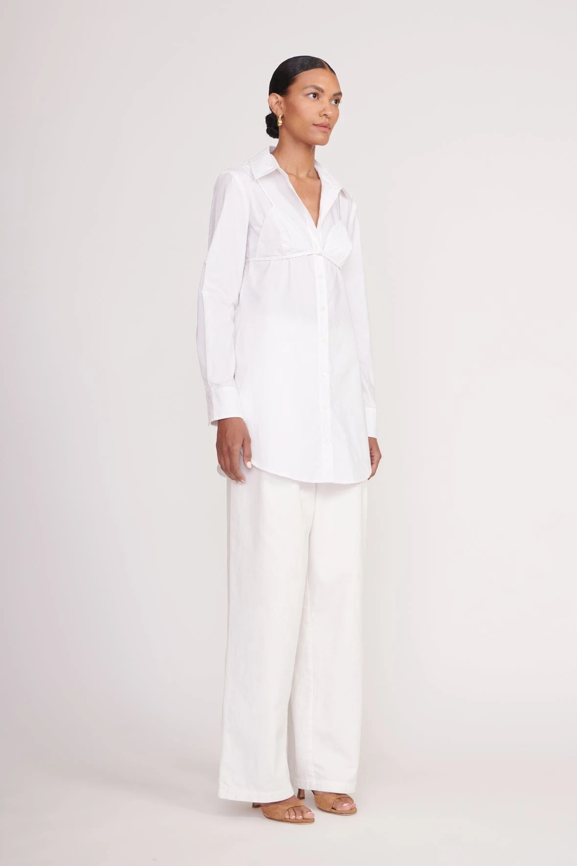 ALITA TUNIC | WHITE ALITA TUNIC | WHITE -Staud Store Alita Tunic White Luisa Pant Ivory 00241 web