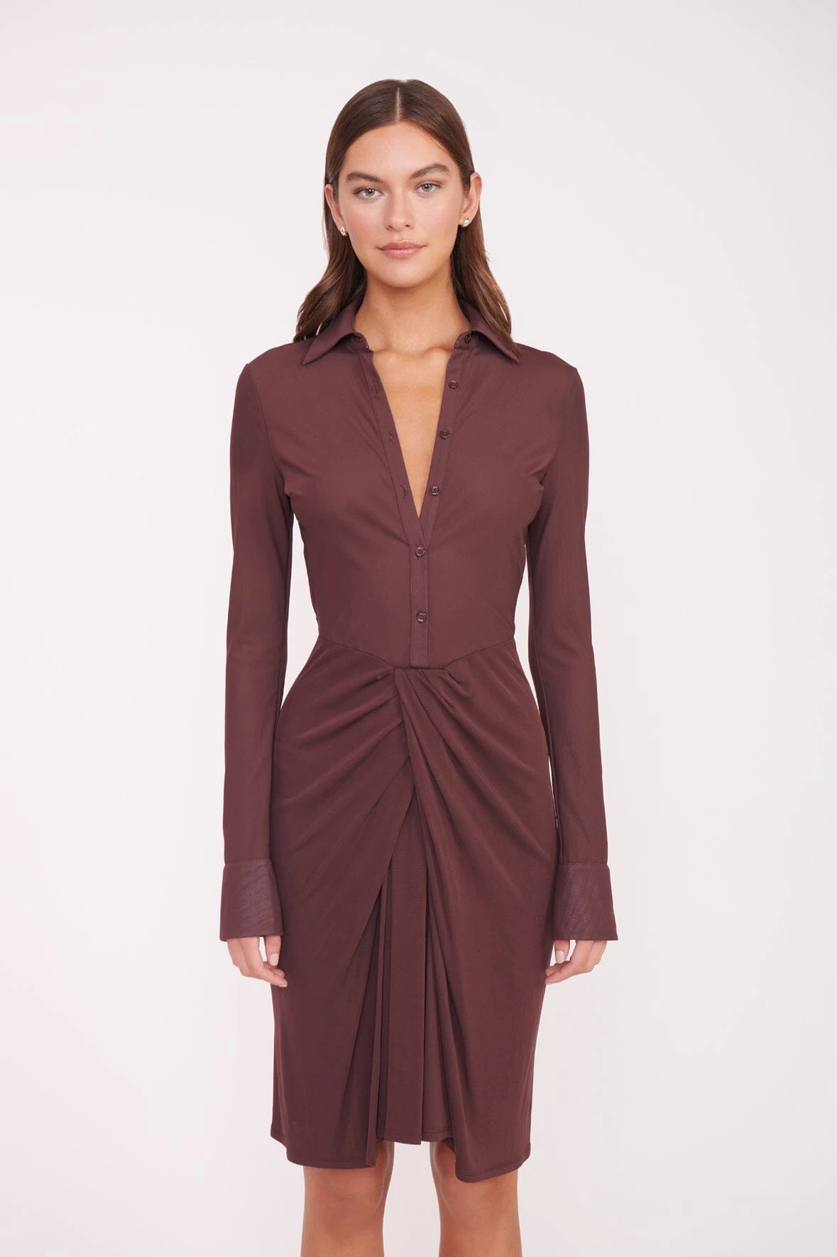 BRENDAN DRESS | BARK BRENDAN DRESS | BARK -Staud Store BRENDAN DRESS BARK 01415 web