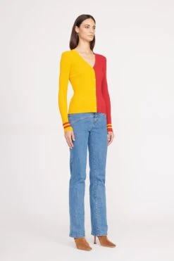 THE STAUD NFL CARGO SWEATER | KANSAS CITY CHIEFS -Staud Store CARGO SWEATER KANSAS CITY CHIEFS 1045 web