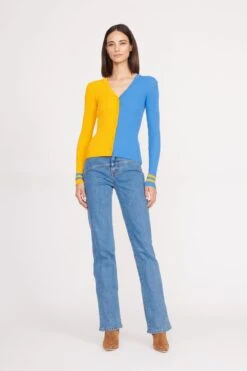 THE STAUD NFL CARGO SWEATER | LOS ANGELES CHARGERS -Staud Store CARGO SWEATER LOS ANGELES CHARGERS 0110 web