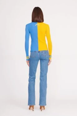 THE STAUD NFL CARGO SWEATER | LOS ANGELES CHARGERS -Staud Store CARGO SWEATER LOS ANGELES CHARGERS 0123 web