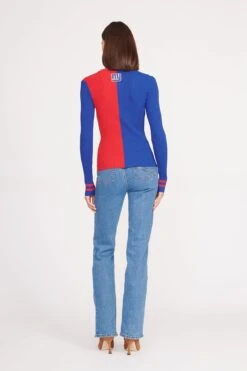 THE STAUD NFL CARGO SWEATER | NEW YORK GIANTS -Staud Store CARGO SWEATER NEW YORK GIANTS 0482 web