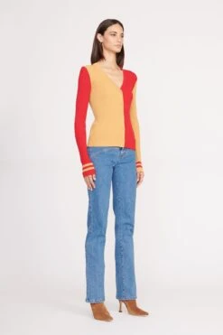 THE STAUD NFL CARGO SWEATER | SAN FRANCISCO 49ERS -Staud Store CARGO SWEATER SAN FRANCISCO 49ERS 0212 web