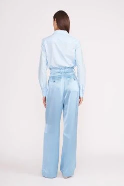 LUISA PANT | FRENCH BLUE SATIN -Staud Store Copyof013 230601 Staud Fall Ecom 00988 web