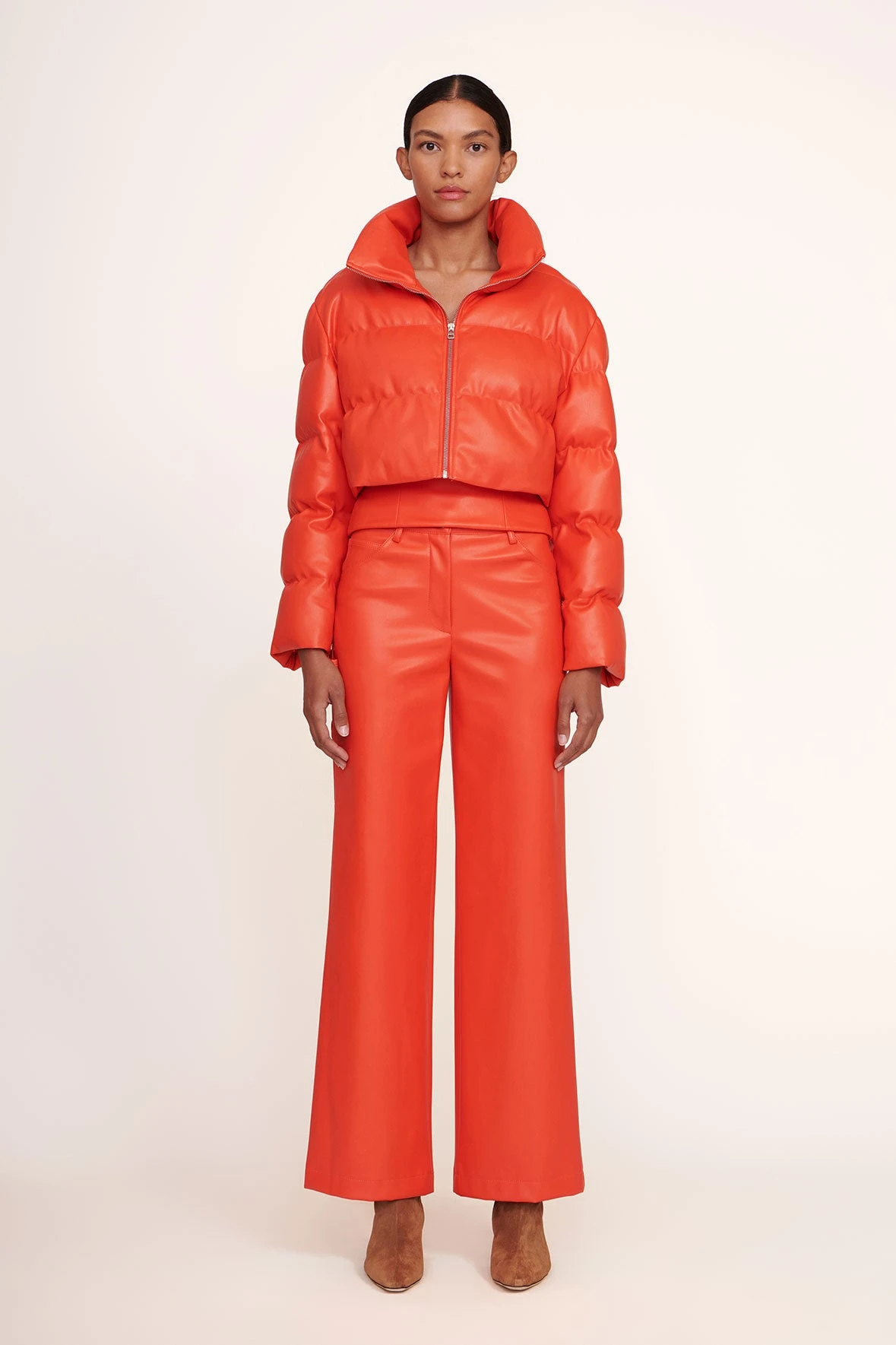 WALLY ANKLE BOOT | TAN SUEDE WALLY ANKLE BOOT | TAN SUEDE -Staud Store Cropped Ace Coat Fire Domino Pant Fire Tracing Top Fire 011 edit web b8a4a62c 4805 4892 a4fd 1a9482eaa136