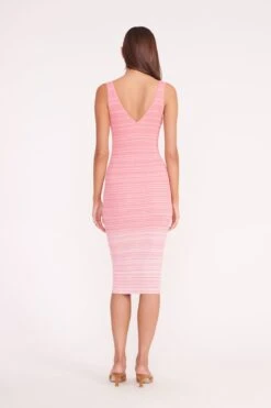 DANA DRESS | CORAL PINK WHITE -Staud Store DANA DRESS CORAL PINK WHITE BRIGITTE MULE TAN 01867 web 979317dc 9f57 42b7 8933 3dad7475650e