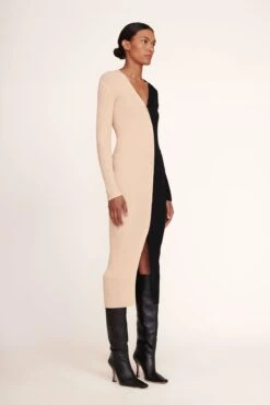 SHOKO SWEATER | BUFF BLACK -Staud Store Dana Dress Buff Black 3 Looks 021 edit web