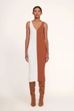 CAMI BOOT | TAN SUEDE -Staud Store Dana Dress Tan White 002 edit web 2156bb45 d2e0 457f 82fa 6ddf2964c0a8