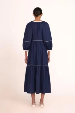 DEMI DRESS | NAVY WHITE -Staud Store Demi Dress Navy 02456 web 8d198098 b757 49b1 99f2 13af1351b9fb