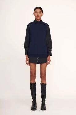 PALAMINO TALL BOOT | BLACK -Staud Store Fern Dress Navy Black 002 edit web f5ec9f62 4be8 4db9 8bca b31939b6e8ec