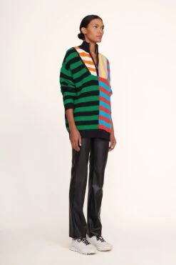 HAMPTON SWEATER | CABANA STRIPE MULTI -Staud Store Hampton Sweater Cabana Stripe 004 edit web