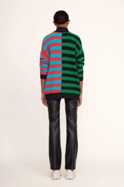 HAMPTON SWEATER | CABANA STRIPE MULTI -Staud Store Hampton Sweater Cabana Stripe 007 edit web