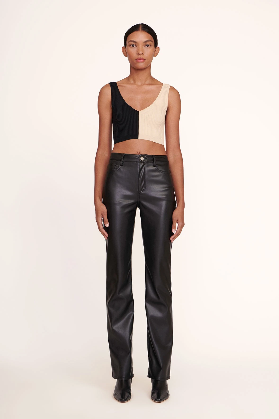 WALLY ANKLE BOOT | BLACK WALLY ANKLE BOOT | BLACK -Staud Store Hana Top Buff Black Chisel Pant Black 248 edit web