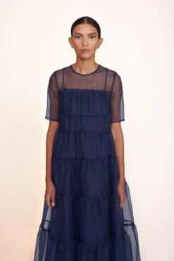 HYACINTH DRESS | NAVY 5 HYACINTH DRESS | NAVY -Staud Store Hyacinth Dress Navy 01000 web