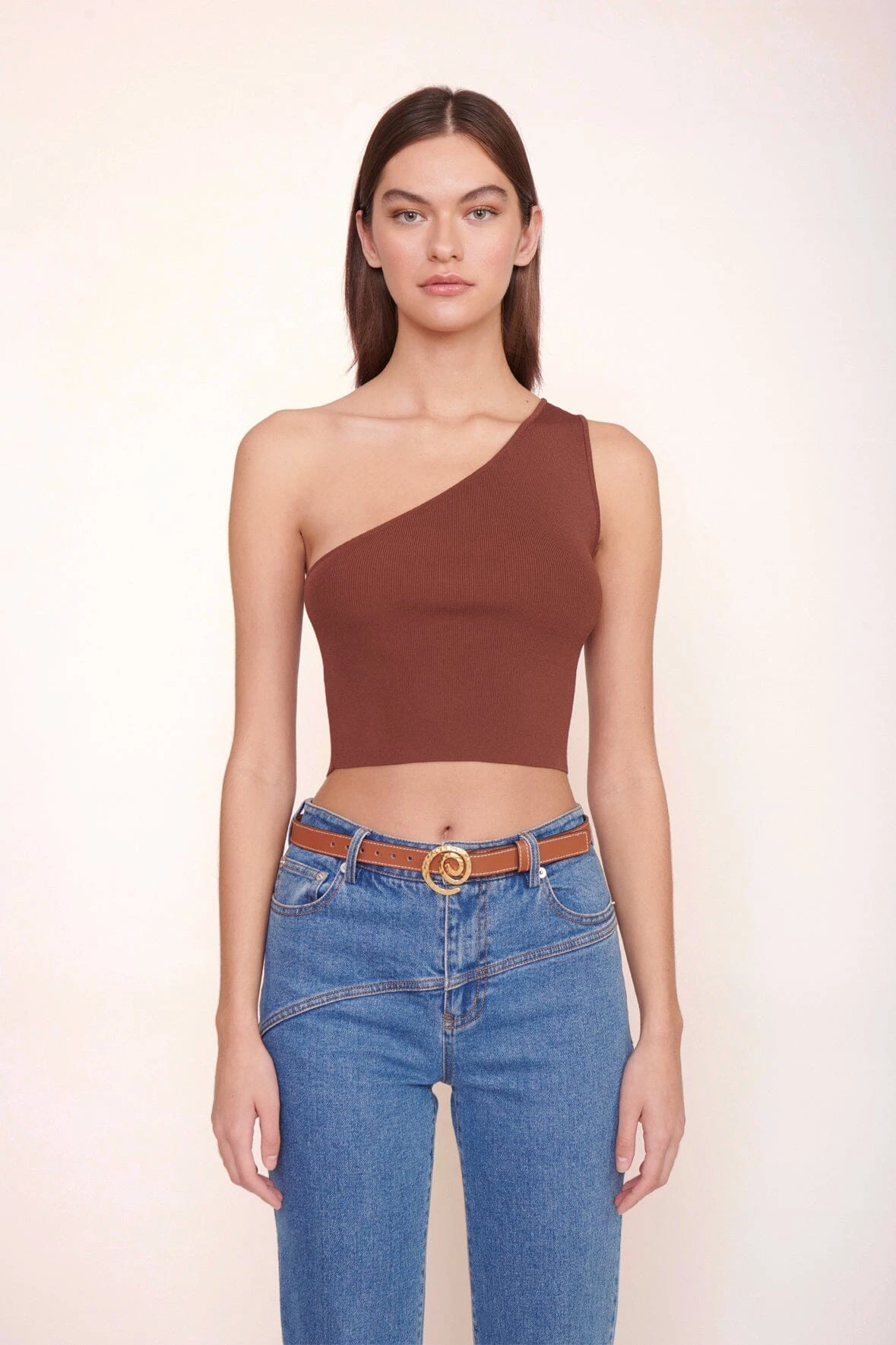SWIRL BUCKLE BELT | TAN SWIRL BUCKLE BELT | TAN -Staud Store LEXI TOP BARK 00579 web 1463a93f 9ea6 4ff7 8742 838035a4500d