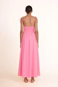 LAUREL CRYSTAL SANDAL | RHINESTONE CASHEW SUEDE -Staud Store Landry Dress Plumeria 02589 web 1