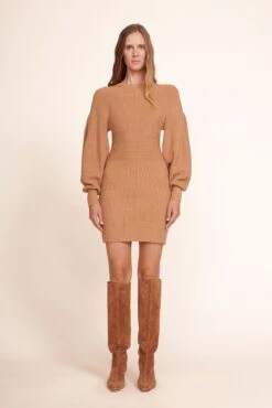 WALLY BOOT | TAN SUEDE 7 WALLY BOOT | TAN SUEDE -Staud Store Marylebone Dress Camel 002 edit web