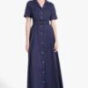 MILLIE DRESS | NAVY -Staud Store Millie Dress Navy 01174 web