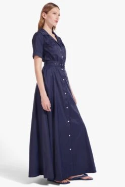 MILLIE DRESS | NAVY 4 MILLIE DRESS | NAVY -Staud Store Millie Dress Navy 01180 web