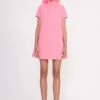 MINI ILANA DRESS | CORAL PINK -Staud Store Mini Ilana Dress Coral Pink 00576 web