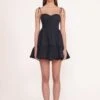 MINI LANDRY DRESS | BLACK 1 MINI LANDRY DRESS | BLACK -Staud Store Mini Landry Dress Black 00511 web