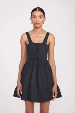 MINI SUTTON DRESS | BLACK -Staud Store Mini Sutton Dress Black 00540 web 7bca7cbc ad66 496e 907e 3e23254df83f