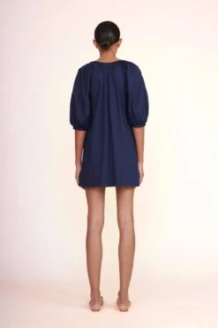 MINI VINCENT DRESS | NAVY 4 MINI VINCENT DRESS | NAVY -Staud Store Mini Vincent Dress Black 00493 web