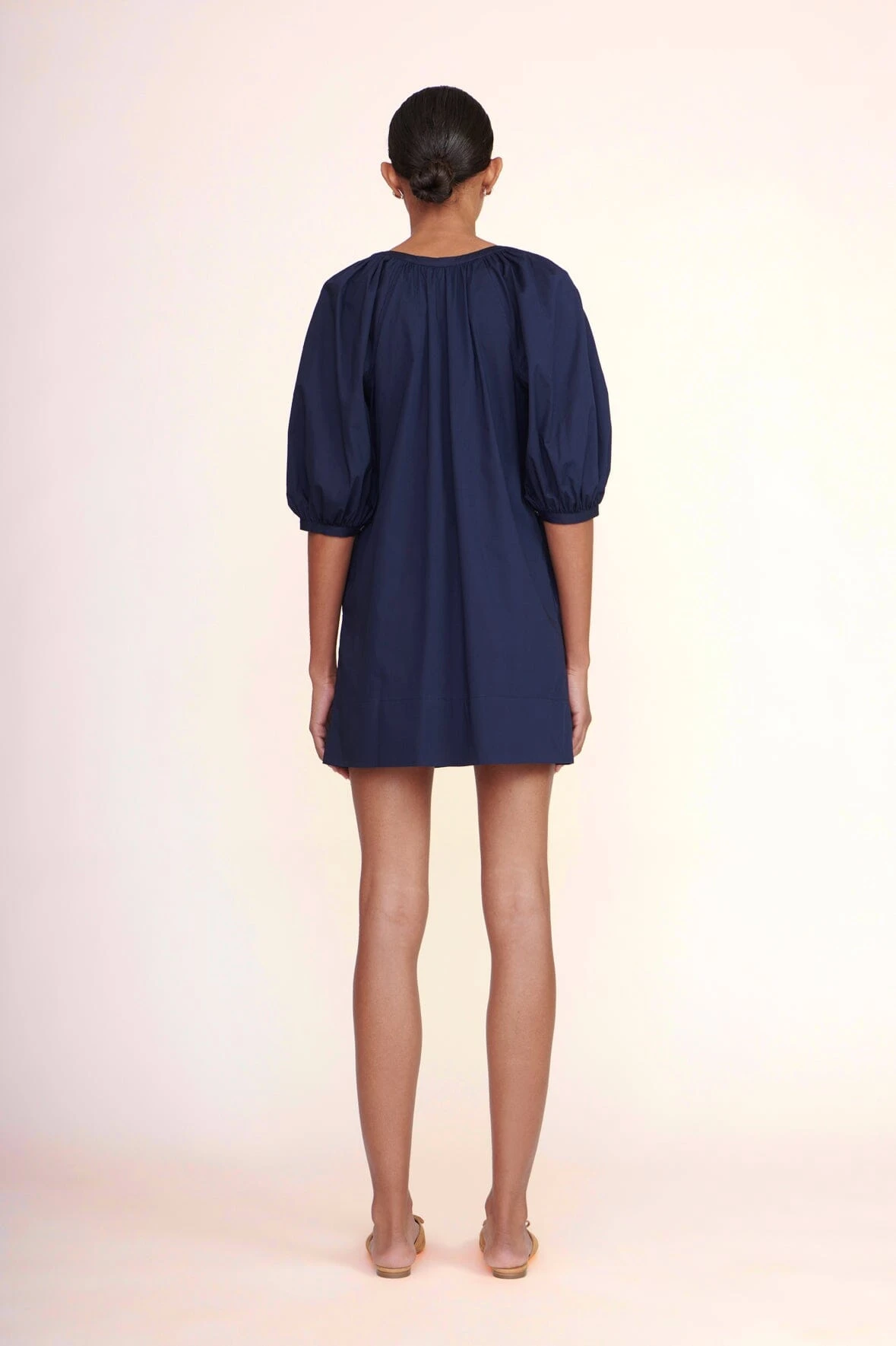 MINI VINCENT DRESS | NAVY MINI VINCENT DRESS | NAVY -Staud Store Mini Vincent Dress Black 00493 web