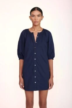 MINI VINCENT DRESS | NAVY 5 MINI VINCENT DRESS | NAVY -Staud Store Mini Vincent Dress Black 00498 web