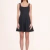 MINI WELLS DRESS | BLACK -Staud Store Mini Wells Dress Black 00525 web
