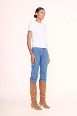 CREW NECK T SHIRT | WHITE -Staud Store NEED NAME 047 01367 web