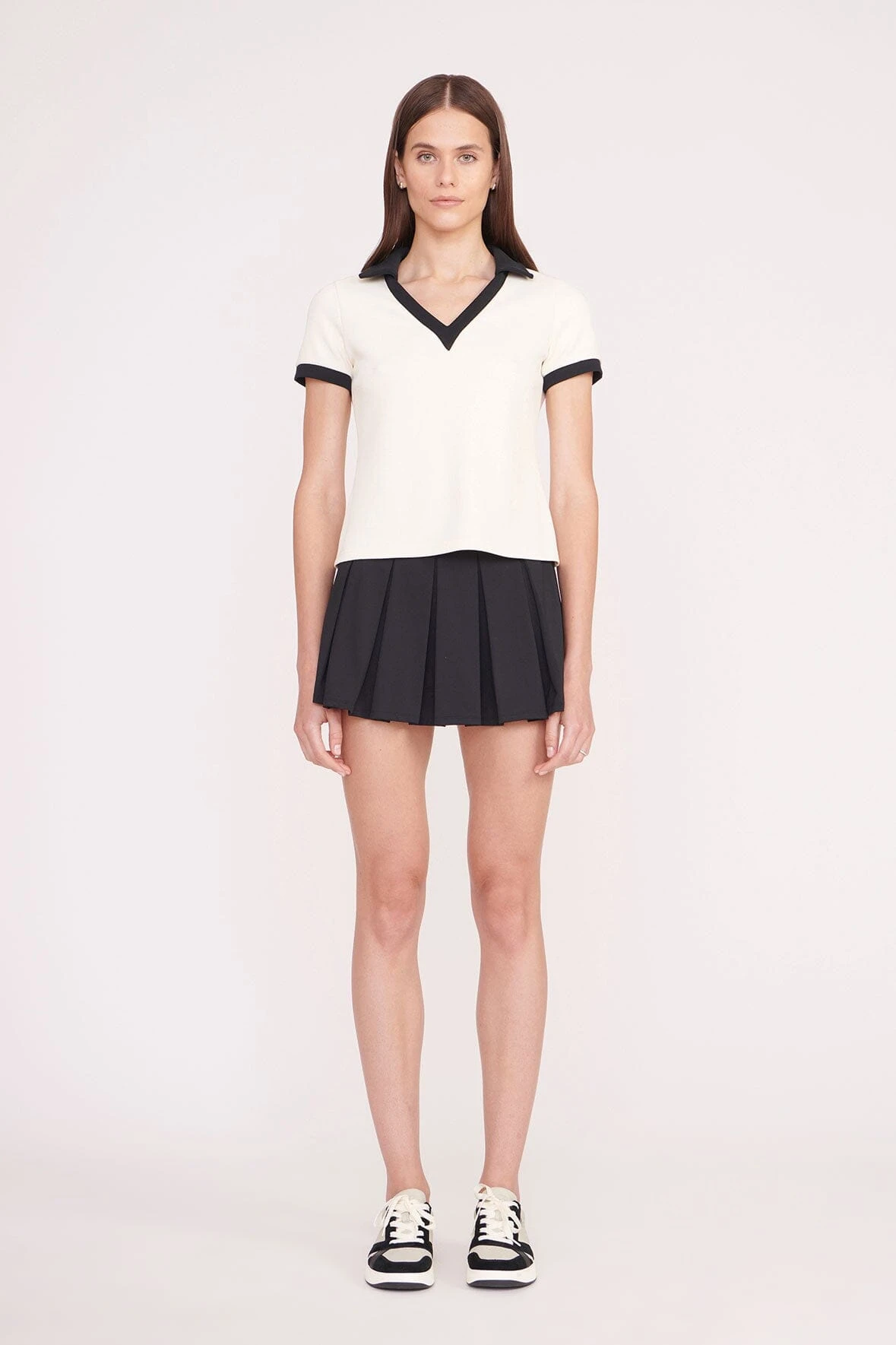 VOLLEY TOP | IVORY BLACK VOLLEY TOP | IVORY BLACK -Staud Store PickleBall 011 00662 edit web