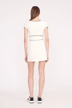 BACKSPIN DRESS | IVORY BLACK -Staud Store PickleBall 030 01616 edit web