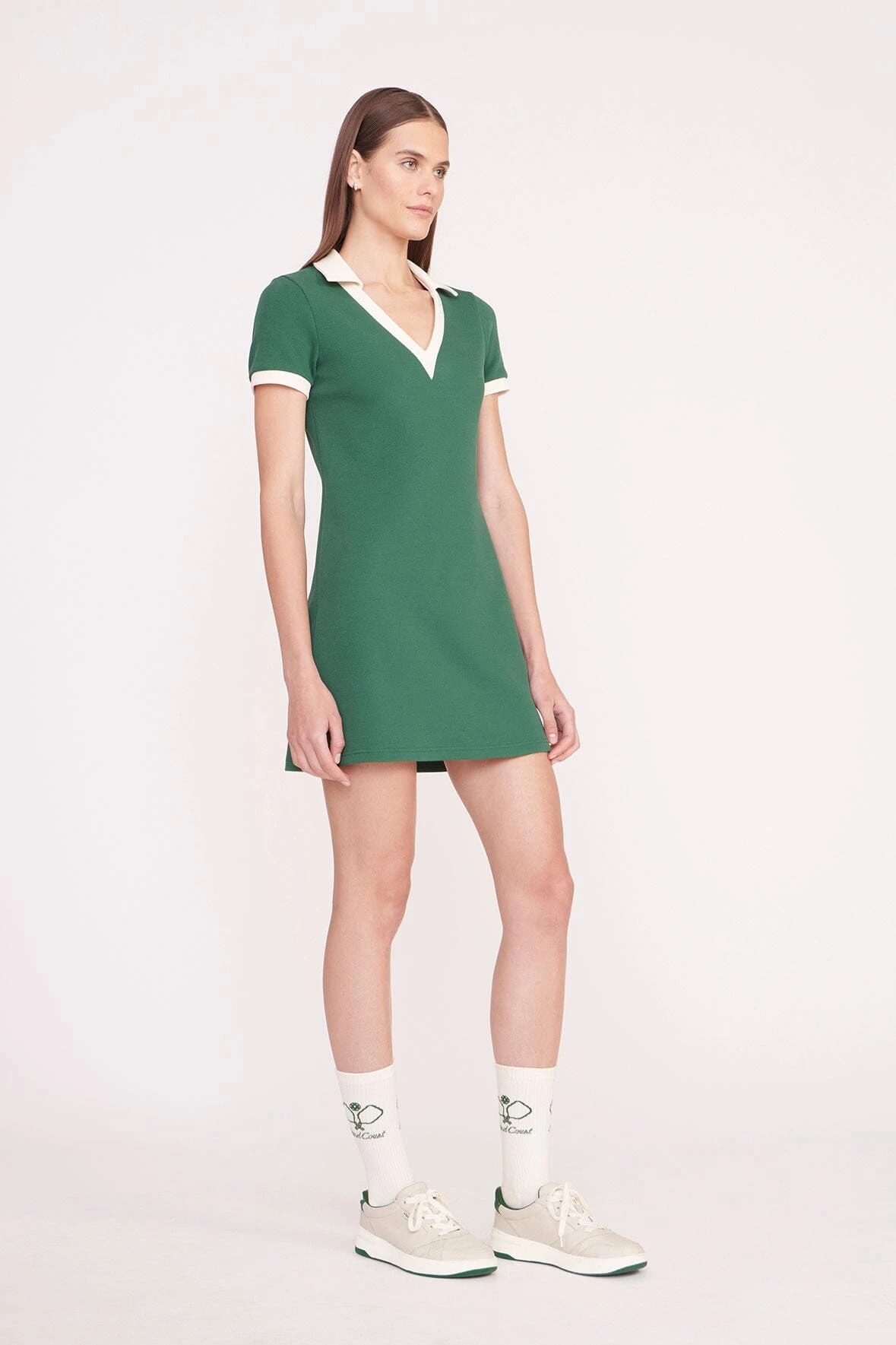 VOLLEY DRESS | COURT GREEN IVORY VOLLEY DRESS | COURT GREEN IVORY -Staud Store PickleBall 036 01928 edit web