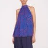 MARLOWE TOP | LAPIS WAVY DOT -Staud Store Pre Fall 030 00962 web