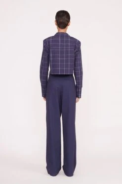 SENECA TOP | NAVY PLAID -Staud Store Pre Fall 031 00989 web