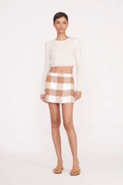 TOUR SKIRT | TOBACCO GINGHAM