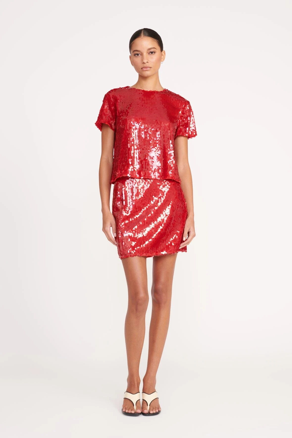 QUINCY TOP | POINSETTIA QUINCY TOP | POINSETTIA -Staud Store QUINCY TOP POINSETTIA 0356 web